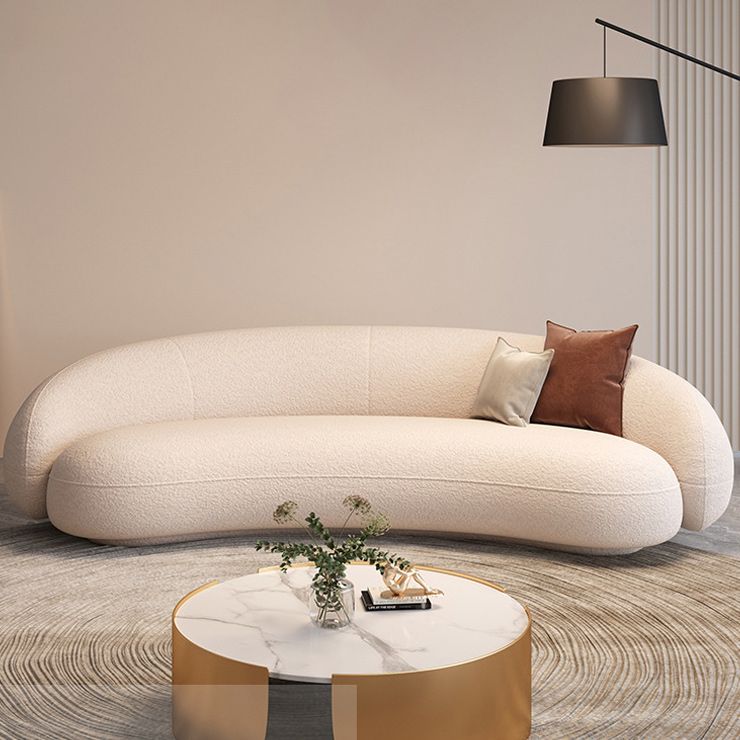 Sofa incurvé en laine contemporaine