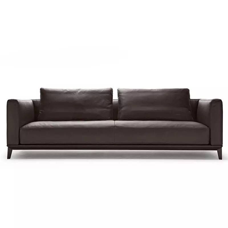 31" High Contemporary Square Arm Standard Sofa with Cushions for Living Room, Dark Brown Clearhalo 'furn' 'furn_sofas' 'Furniture' 'furniture_sofas' 'Living Room Furniture' 'Sofa' 'sofas' 1200x1200_aba273fa-3ce9-4002-a295-a8fbd7606c8d