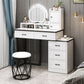 Contemporary Makeup Vanity Desk Table with 5 Drawers and Mirror