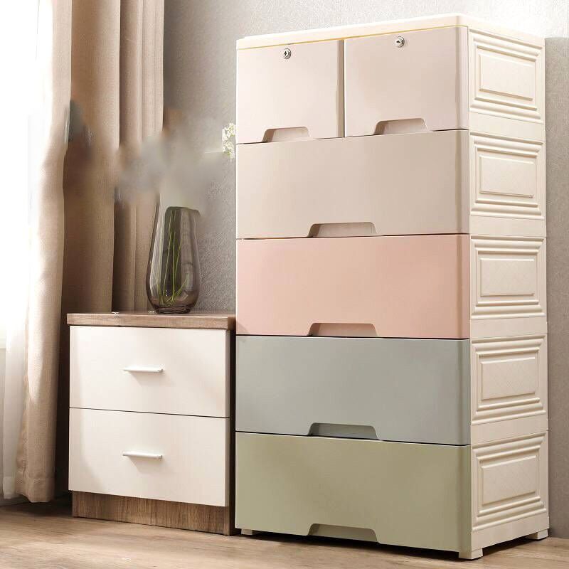 Bedroom Drawers Wardrobe Cabinet Modern Plastic Storage Cabinet Clearhalo 'Armoires & Wardrobes' 'armoires_wardrobes' 'Bedroom Furniture' 'furn' 'furn_armoires_wardrobes' 'Furniture' 1200x1200_aba319ed-abca-4132-8e6f-fc555f03e9cb