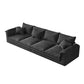 Contemporary Grey Loose Back Sofa & Chaise Pillow Top Arm Sofa - 29.92" H