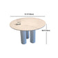 Contemporary Round Dinette Table Sintered Stone and Solid Wood Top Table Clearhalo 'Dining Tables & Seating' 'Dining Tables' 'dining_table' 'furn' 'furn_dining_table' 'Furniture' 'Kitchen & Dining Furniture' 1200x1200_aba73a61-b8a5-4e11-9fa9-25977e219c2e
