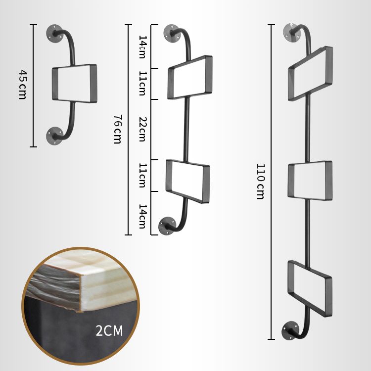 Industrial Wooden Floating Bookshelf Home Wall Mounted Bookcase