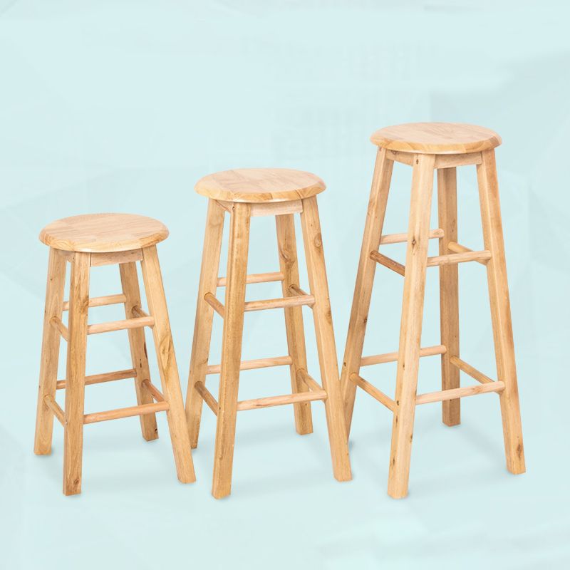 Beige Wood Nordic Barstool 31.5" H Round Indoor Tall Stool, 1 Piece Clearhalo 'Bar Furniture' 'Bar Stools' 'bar_stools' 'furn' 'furn_bar_stools' 'furniture_bar_stools' 'Kitchen & Dining Furniture' 'kitchen&dining_furn' 'kitchen' 'kitchen_furn' Furniture' 1200x1200_aba7487a-7b72-47a6-8e0b-548874e52471