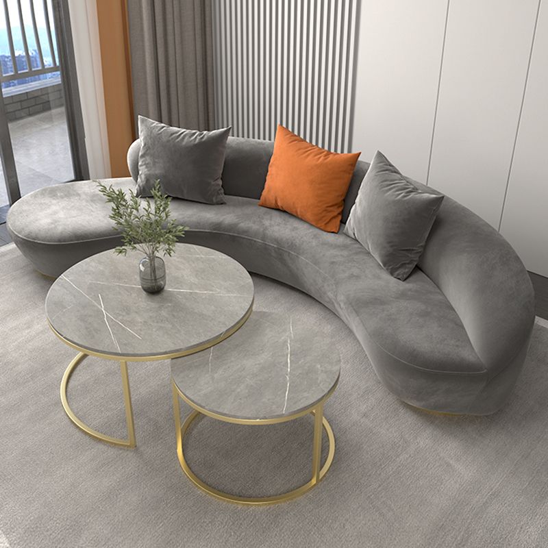 Divano con smoking di velluto contemporaneo con schiena stretta per l'appartamento