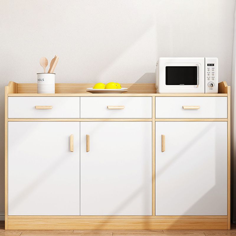 Server da pranzo in stile moderno ingegnerizzato in legno con cassetti e archiviazione