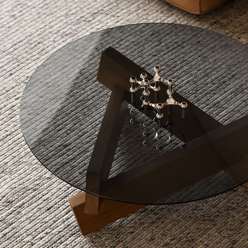 Contemporary Cross Legs Coffee Table 1 Single Wood Cocktail Table Clearhalo 'Coffee & Accent Tables' 'Coffee Tables' 'coffee_tables' 'furn' 'furn_coffee_tables' 'Furniture' 'furniture_coffee_tables' 'Living Room Furniture' 1200x1200_abaa33c3-49e3-473a-abcf-8cef1a6ddcd0