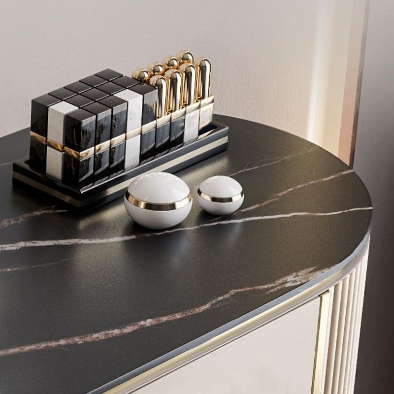 Contemporary Bedroom Double Drawers Metal Standing Make-up Vanity Clearhalo 'Bedroom Furniture' 'furn' 'furn_makeup_vanities' 'Furniture' 'Makeup Vanities' 'makeup_vanities' 1200x1200_abaab30f-04fc-42a6-9a2f-7ae3e7d23f4b