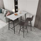Modern Marble Pub Table with Rectangle Table Top Black Trestle Table - 42" H Clearhalo 'Bar Furniture' 'Bar Tables' 'bar_tables' 'furn' 'furn_bar_tables' 'Furniture' 'furniture_bar_tables' 'Kitchen & Dining Furniture' 1200x1200_abac1ae0-369b-4c9e-a259-5c2b16520447