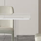 Rectangular Stone Dining Table Modern White Furniture with Acrylic Double Pedestal Clearhalo 'Dining Tables & Seating' 'Dining Tables' 'dining_table' 'furn' 'furn_dining_table' 'Furniture' 'Kitchen & Dining Furniture' 1200x1200_abacf777-0f29-4601-b238-13ec1726a2ab