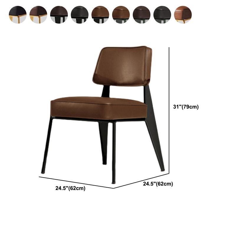 Industrial Style 24.4" Wide Faux Leather Fixed Back Armless Chair Clearhalo 'Accent Chairs' 'accent_chairs' 'Chairs & Seating' 'furn' 'furn_accent_chairs' 'Furniture' 'Living Room Furniture' 1200x1200_abae9759-ad31-463b-8d03-c1369d4613a3