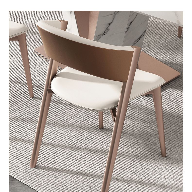 Modern Simple Side Chair Faux Leather Side Dining Chair for Bedroom Clearhalo 'Dining Chairs' 'Dining Tables & Seating' 'dining_chair' 'furn' 'furn_dining_chair' 'Furniture' 'Kitchen & Dining Furniture' 1200x1200_abaf4b0b-376f-4fb4-b9a5-9a71ce3c0def