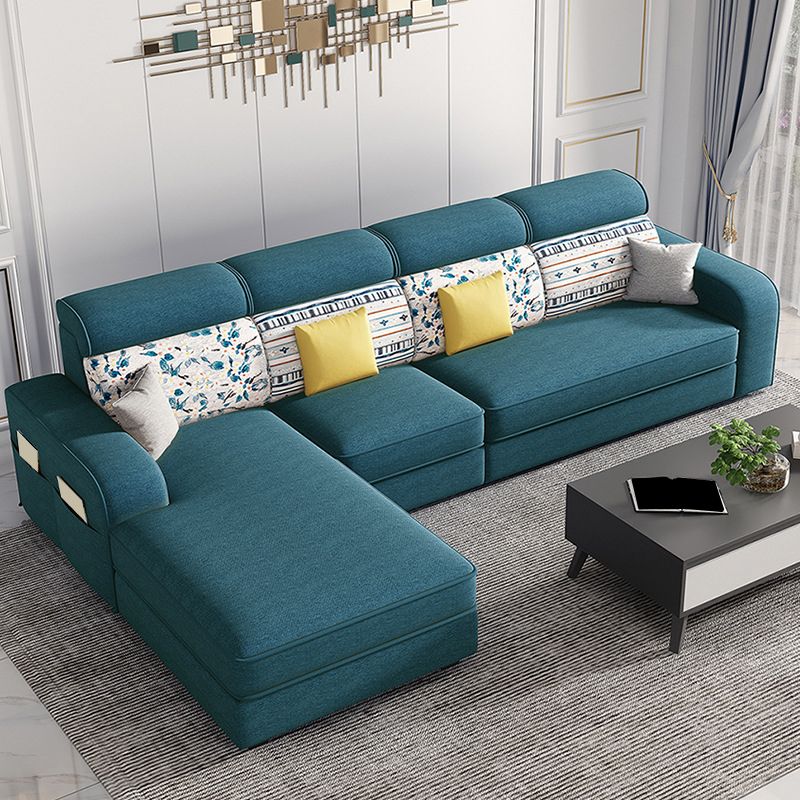 126" Square Arm Sectionals,Living Room Sectional sofa,L-Shape Clearhalo 'furn' 'furn_sectionals' 'Furniture' 'Living Room Furniture' 'Sectionals' 1200x1200_abafc71a-e64a-435d-b9c1-3b5c869c5968