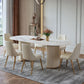 Contemporary Dining Round Table Sintered Stone Table with Metal Legs for Home Clearhalo 'Dining Tables & Seating' 'Dining Tables' 'dining_table' 'furn' 'furn_dining_table' 'Furniture' 'Kitchen & Dining Furniture' 1200x1200_abb06adf-4a4a-4e9c-92a7-8836cc98f043