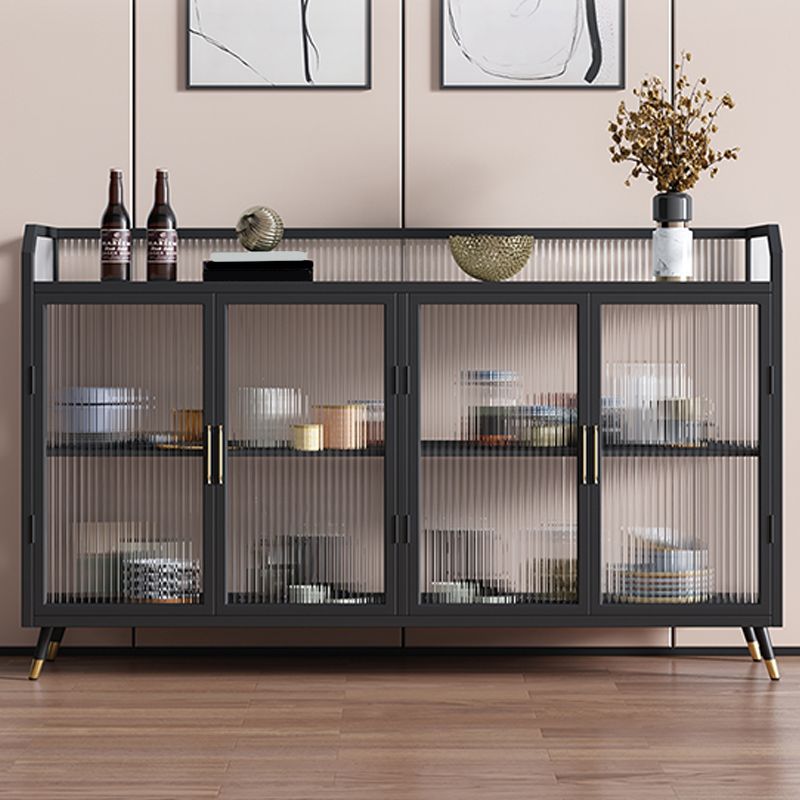 Rettangole Sideboard Home Scheda di lusso Sinterizzato Sinterizzazione Sideboard Abbazzinamento con porta di vetro