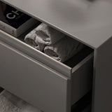 2つの引き出しアクセントテーブルナイトスタンドアンティークフィニッシュモダンベッドナイトスタンド