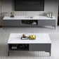 15.7" H Glam TV Cabinet Glass Top Media Console TV Stand with 2 Doors Clearhalo 'furn' 'furn_tv_stands_entertainment_centers' 'Furniture' 'Living Room Furniture' 'TV Stands & Entertainment Centers' 'TV Stands & Media Storage Furniture' 'tv_stands_entertainment_centers' 1200x1200_abb212df-67e7-4aeb-846d-127c8fb58f0a