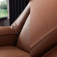 Genuine Leather Recliner Chair Solid Color Swivel Base Standard Recliner