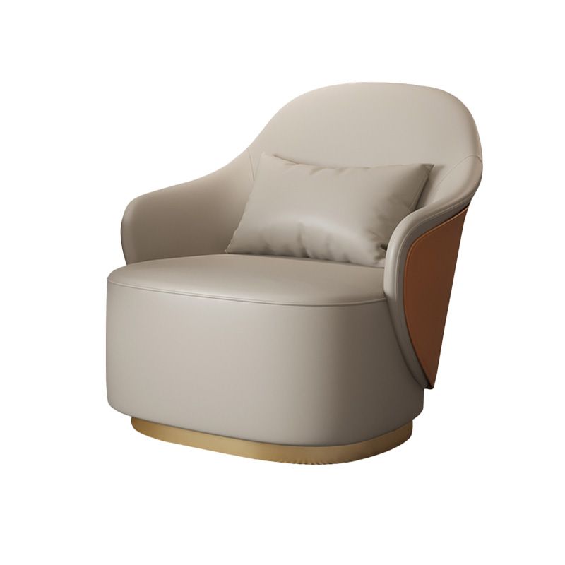 Grey Lounge Chair Arms Included Barrel Chair for Living Room Clearhalo 'Accent Chairs' 'accent_chairs' 'Chairs & Seating' 'furn' 'furn_accent_chairs' 'Furniture' 'Living Room Furniture' 1200x1200_abb2b43f-7896-4d9a-8f8c-d45bda602a67