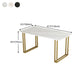 Sintered Stone Dining Table Traditional Luxury Sled Table with Gold Frame Clearhalo ' dining_table' 'Dining Tables & Seating' 'Dining Tables' 'furn' 'furn_dining_table' 'Furniture' 'furniture_dining_table' 'Kitchen & Dining Furniture' 'kitchen&dining_furn' 'kitchen' 'kitchen_dining_table' 1200x1200_abb35926-63fd-4f48-893c-8a3de2e83376