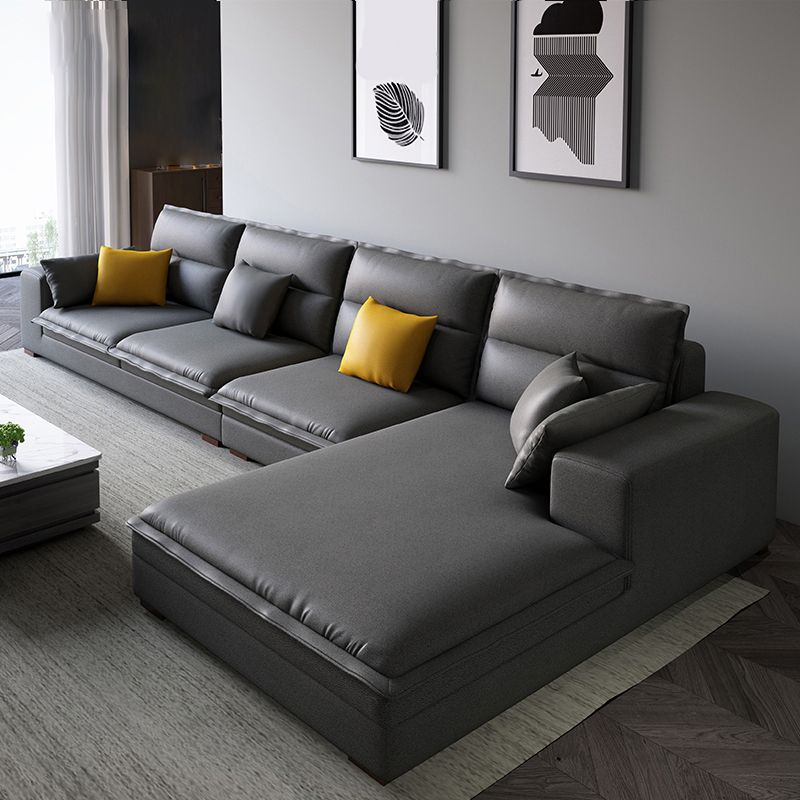 Sezione contemporanea con braccia top a cuscino per 4 persone divano stazionario