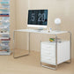 Black and White Office Desk Pedestal Wooden Writing Desk for Home