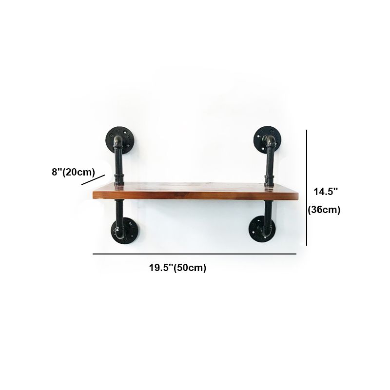 Industrial Style Bookshelf Wall Mounted Solid Wood Bookcase for Home Office Clearhalo 'Bookcases' 'furn' 'furn_bookcases' 'Furniture' 'furniture_bookcases' 'kitchen' 'kitchen_bookcases' 'Living Room Furniture' 'Office Furniture' 1200x1200_abb5c572-877d-4f52-be8c-d0c0cde251c1