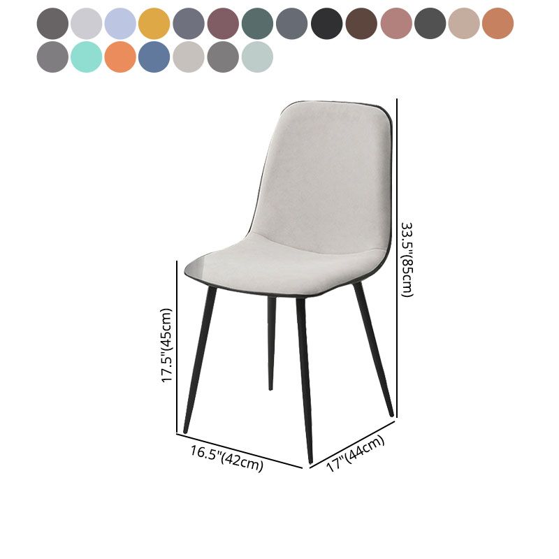 Modern Home Solid Back Side Chair Matte Finish Upholstered Dining Chair Clearhalo ' kitchen&dining_furn' 'Dining Chairs' 'Dining Tables & Seating' 'dining_chair' 'furn' 'furn_dining_chair' 'Furniture' 'furniture_dining_chair' 'Kitchen & Dining Furniture' 'kitchen' 1200x1200_abb76b6d-5c8e-4faa-a139-f845ab73b8e6