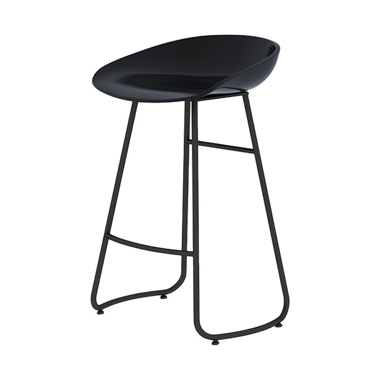 Modern Milk Tea Shop Low Back Stool Matte Finish Plastic Barstool Clearhalo 'Bar Furniture' 'Bar Stools' 'bar_stools' 'Furniture' 'furniture_bar_stools' 'Kitchen & Dining Furniture' 1200x1200_abb7fb41-07f9-4434-ba3b-0564613e11fd