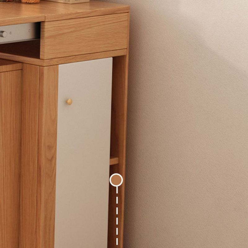 Adjustable Dining Table Wooden Dining Table with Storage for Dining Room