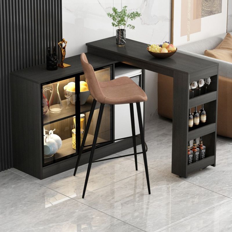 Modem & Contemporary Rectangle Wood Bar Height Pub Table for Living Room Clearhalo 'Bar Furniture' 'Bar Tables' 'bar_tables' 'furn' 'furn_bar_tables' 'Furniture' 'Kitchen & Dining Furniture' 1200x1200_abb8fbd7-ffc7-4d2a-a324-3e8dd46f563d