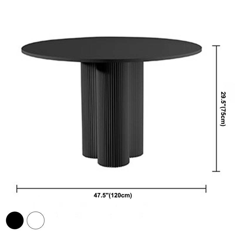 Round Shape Two-Color Dining Table Sintered Stone Table Contemporary with 3 Legs Clearhalo ' dining_table' 'Dining Tables & Seating' 'Dining Tables' 'furn' 'furn_dining_table' 'Furniture' 'furniture_dining_table' 'Kitchen & Dining Furniture' 'kitchen&dining_furn' 'kitchen' 'kitchen_dining_table' 1200x1200_abb94876-513c-4aa7-aea8-7898170a1eaf