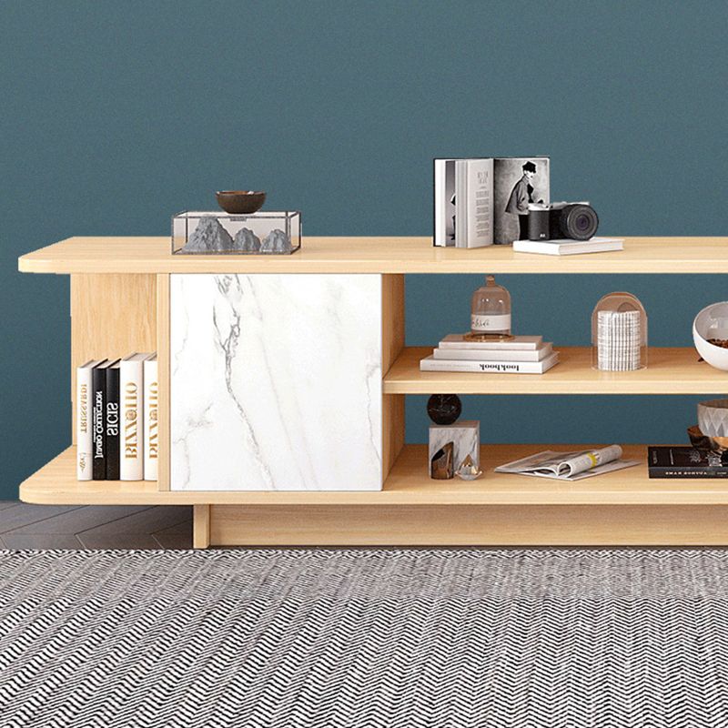 Scandinavian Coffee Table with Shelves and 1 Drawer Cocktail Table Clearhalo 'Coffee & Accent Tables' 'Coffee Tables' 'coffee_tables' 'furn' 'furn_coffee_tables' 'Furniture' 'Living Room Furniture' 1200x1200_abb959ca-4c8e-44b5-9ff4-1e6857964f37
