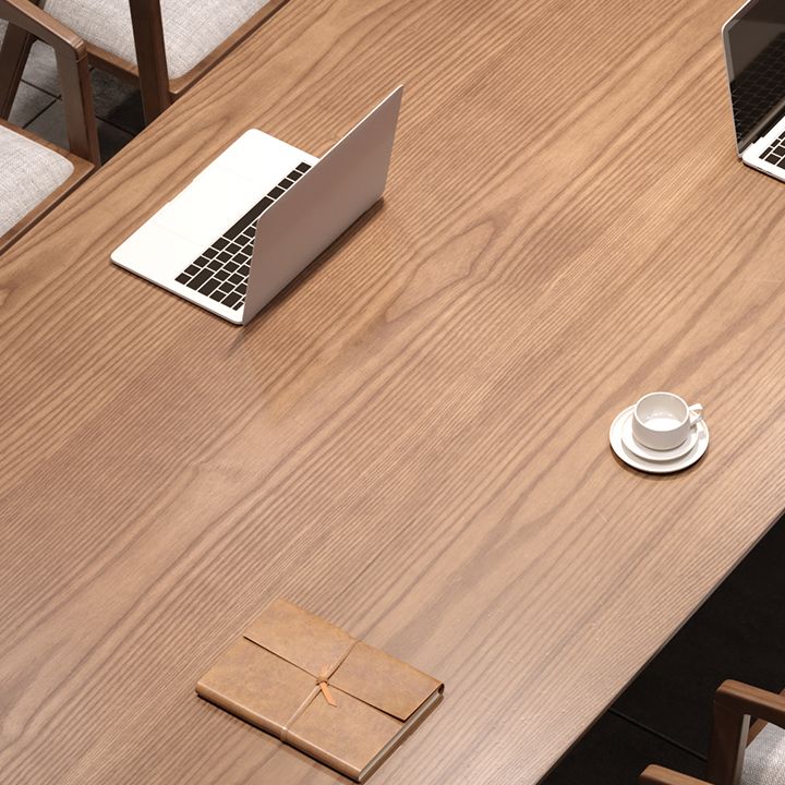 Contemporary Brown Office Desk Solid Wood Writing Desk for Office Clearhalo 'furn' 'furn_office_desk' 'Furniture' 'Office Desks' 'Office Furniture' 'office_desk' 1200x1200_abb98336-55db-4975-9dad-1ae34c827934