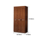 Traditional Walnut Wood Storage Cabinet Brown Cabinet for Home