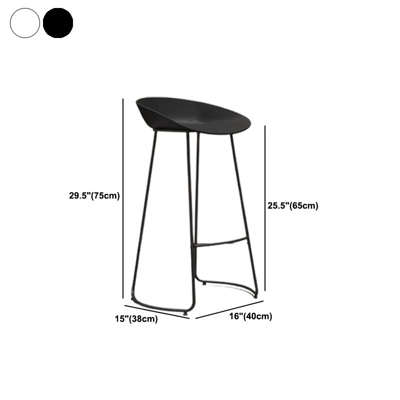 Modern Armless Backrest Counter Stool Iron Bar Stool with Acrylic Seat and Pedal for Cafe Clearhalo 'Bar Furniture' 'Bar Stools' 'bar_stools' 'furn' 'furn_bar_stools' 'Furniture' 'Kitchen & Dining Furniture' 1200x1200_abbc1928-0fd2-488a-a55d-33f8ca118c36