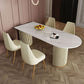 Minimalist White Irregular Dining Table Sintered Stone Standard Dining Table for Kitchen Clearhalo ' dining_table' 'Dining Tables & Seating' 'Dining Tables' 'furn' 'furn_dining_table' 'Furniture' 'furniture_dining_table' 'Kitchen & Dining Furniture' 'kitchen&dining_furn' 'kitchen' 'kitchen_dining_table' 1200x1200_abbc3419-6add-498a-9f84-a2e5b84d6f73