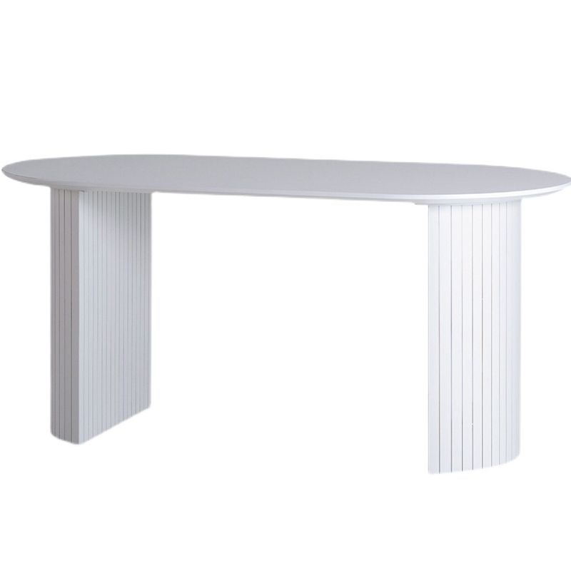 Pine Solid Wood Double Pedestal Table Simplicity Dining Table Oval for Home Clearhalo ' dining_table' 'Dining Tables & Seating' 'Dining Tables' 'furn' 'furn_dining_table' 'Furniture' 'furniture_dining_table' 'Kitchen & Dining Furniture' 'kitchen&dining_furn' 'kitchen' 'kitchen_dining_table' 1200x1200_abbc3497-00a6-4bee-8958-010ffdbcdc6e