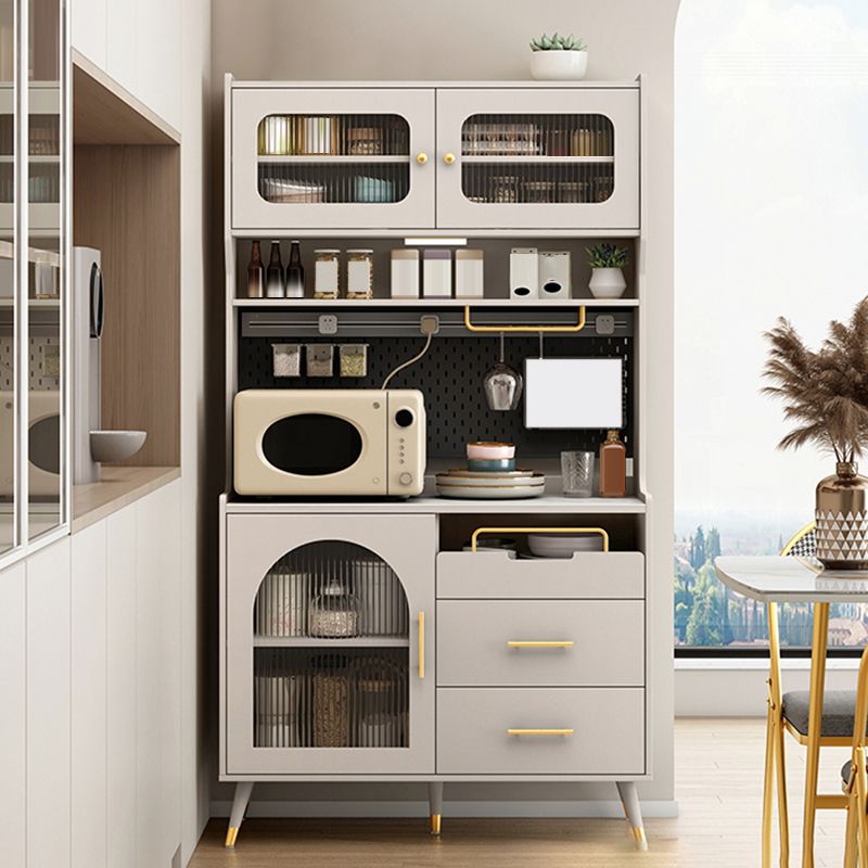 キャビネットと引き出し付きのグラムスタイルダイニングビュッフェストーンサイドボード