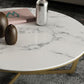 Salontafel met rond frame, leistenen koffietafel of bijzettafel