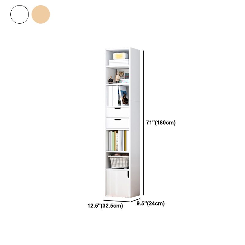 Houten boekenkast moderne minimalistische thuisstudie hoek rechthoekige boekenplank