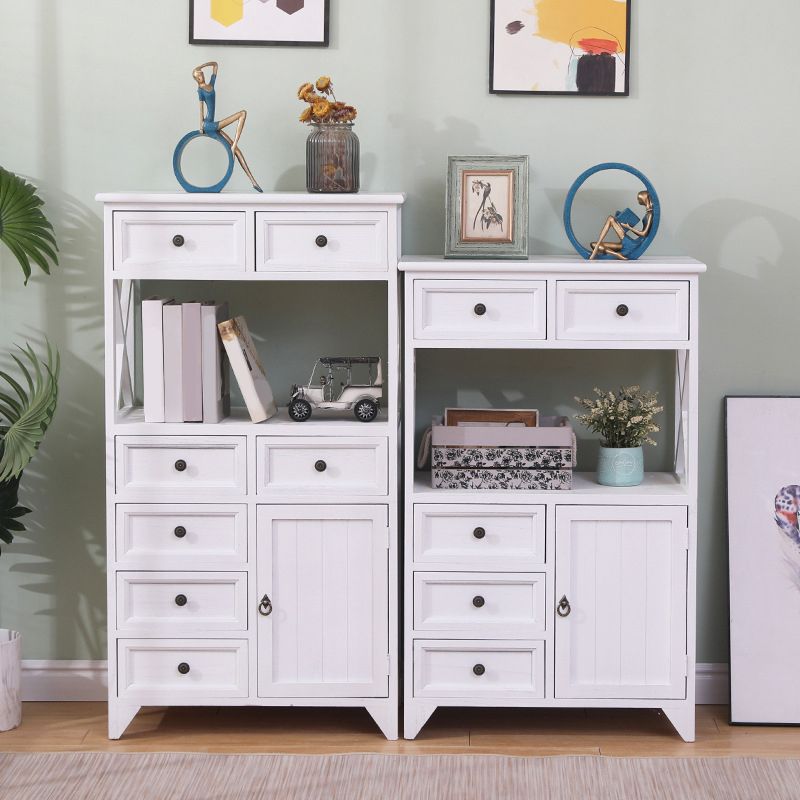 Coastal Combo Dressoir Massief Houten Opbergkist Dressoir voor Slaapkamer