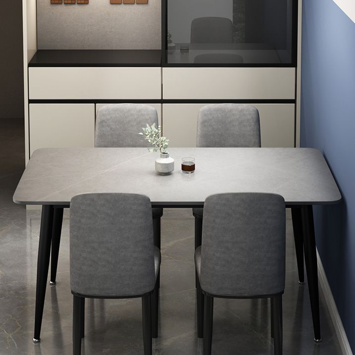 Rectangle Sintered Stone Two-Color Dining Table Simplicity 4 Legs Table for Dining Room Clearhalo ' dining_table' 'Dining Tables & Seating' 'Dining Tables' 'furn' 'furn_dining_table' 'Furniture' 'furniture_dining_table' 'Kitchen & Dining Furniture' 'kitchen&dining_furn' 'kitchen' 'kitchen_dining_table' 1200x1200_abbf17ad-c68a-4075-9501-fe4404b21699