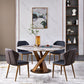 Glam Sintered Stone Dining Table Round Dinner Room Table with Pedestal Base Clearhalo 'Dining Tables & Seating' 'Dining Tables' 'dining_table' 'furn' 'furn_dining_table' 'Furniture' 'furniture_dining_table' 'Kitchen & Dining Furniture' 'kitchen' 'kitchen_dining_table' 1200x1200_abc0fafb-0be8-46e9-91ce-3478ce1bd311