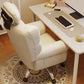 Chaise de bureau en cuir moderne Chaise de tâche pivotante sans roues avec roues