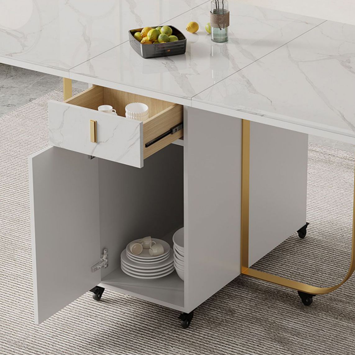 Moderner Stil faltbarer Tischset 1/2/3/7 Stück Ess -Set für Zuhause