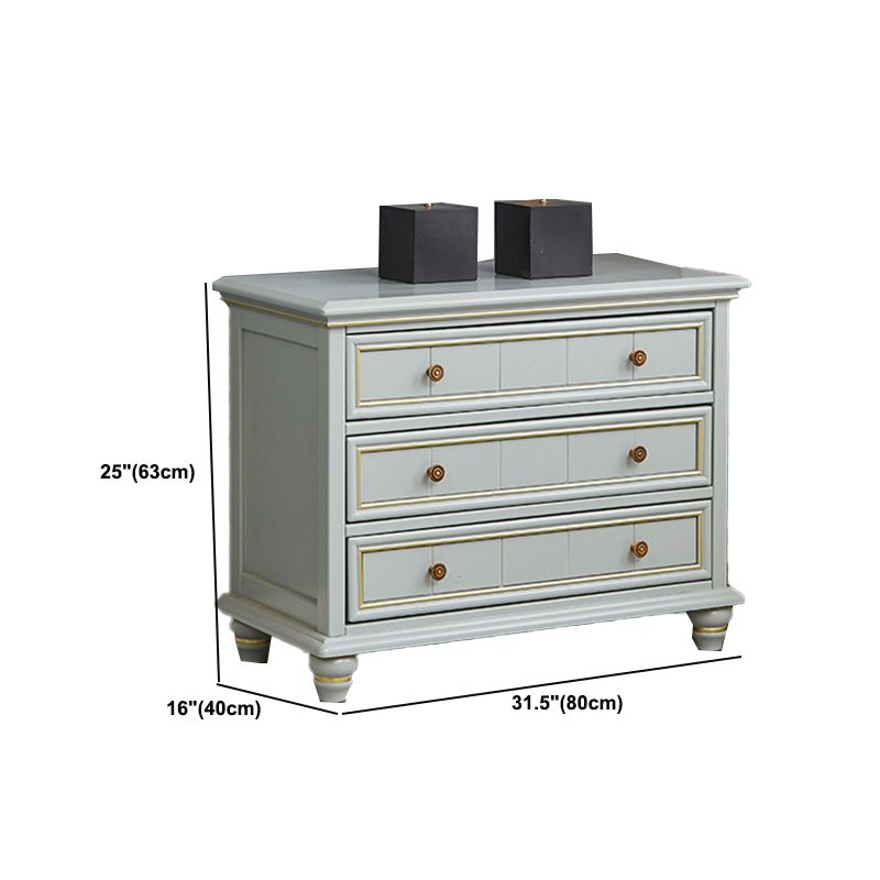 Modern Rectangle Side Cabinet Gray Wood Knobs Cabinet with Drawer