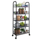 Contemporary Metal Bookcase Standard Open Back Bookshelf with Shelves