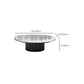 Clear Glam Metal Single Round Pedestal Coffee Cocktail Table