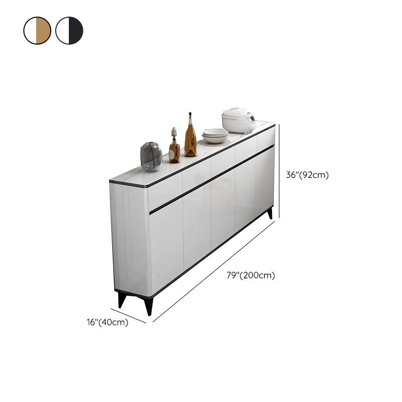 Boîte à plateau de buffet Glam Board étagère réglable avec armoires et tiroirs